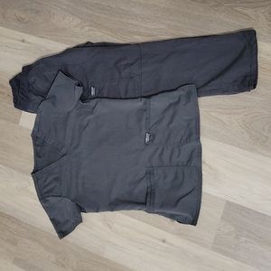 XXS/XXSP pewter gray Cherokee workwear scrub set